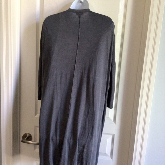 J.Jill grey linen cardigan Size Mrdium - Picture 3 of 4